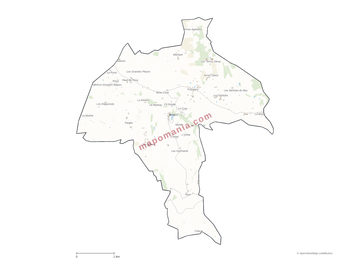 Carte de Briant à personnaliser