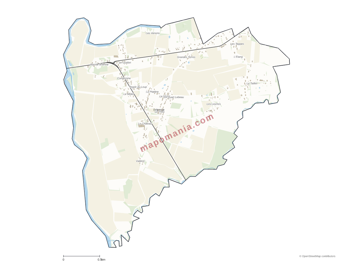 Carte de Brienne à personnaliser