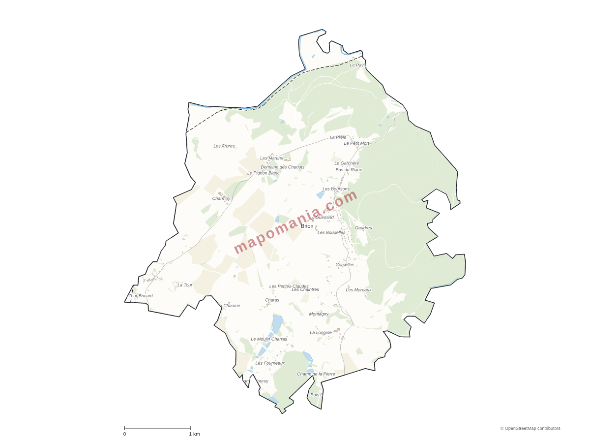 Carte de Brion à personnaliser