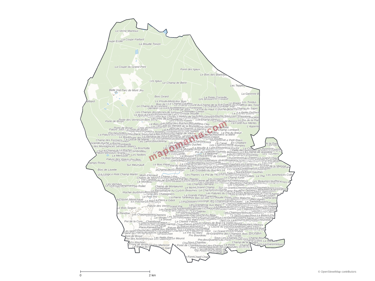 Carte de Broye à personnaliser