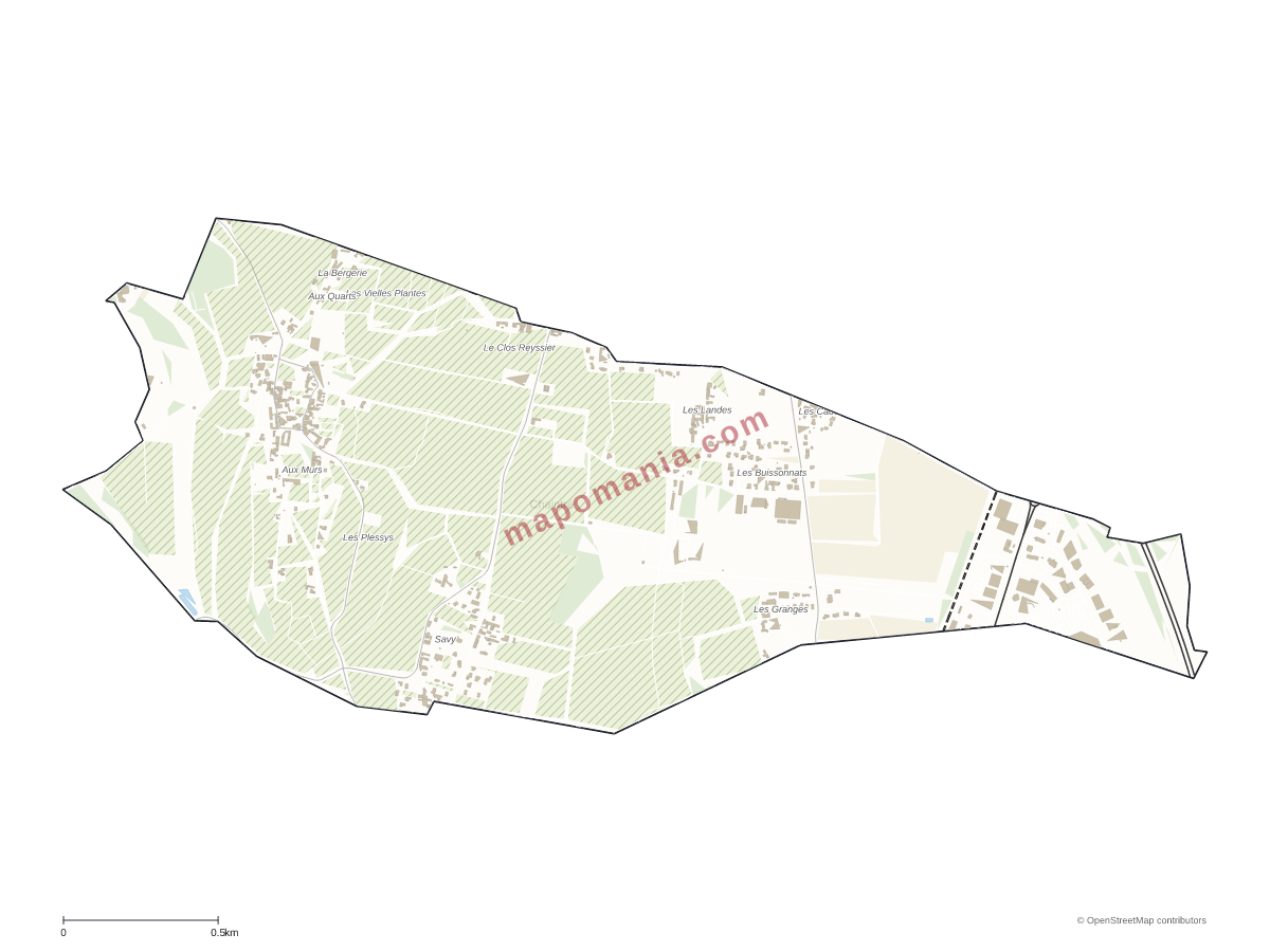 Carte de Chaintré à personnaliser