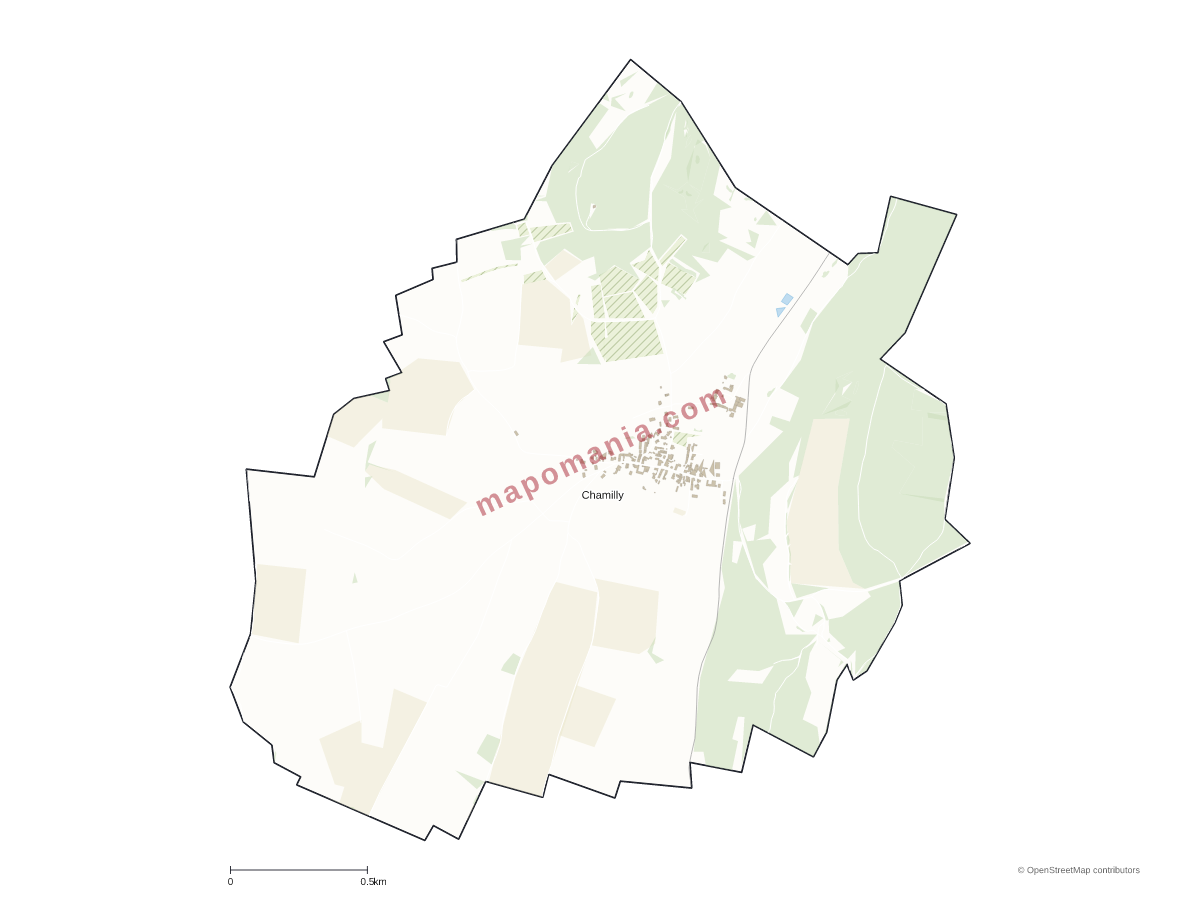 Carte de Chamilly à personnaliser