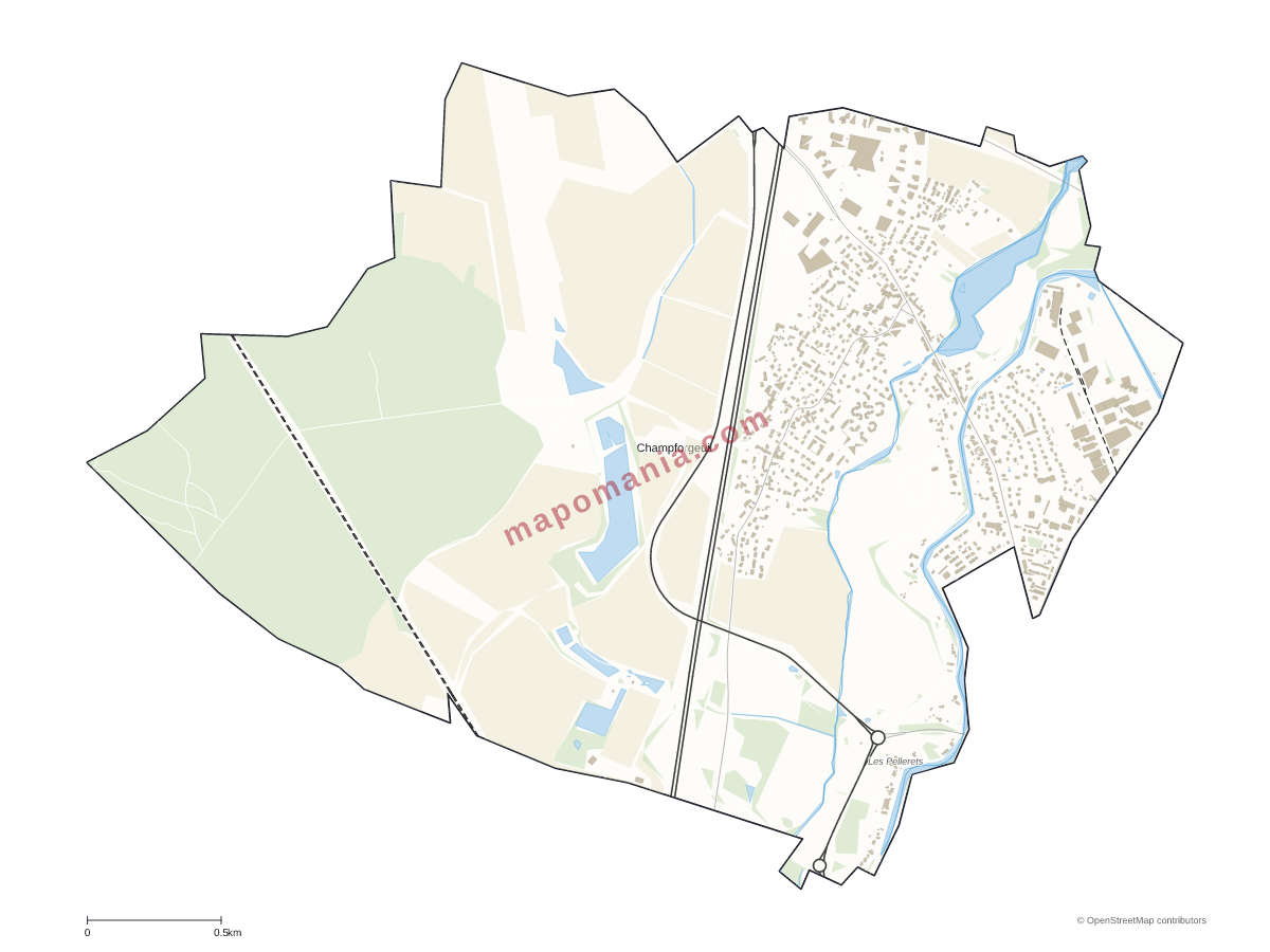 Carte de Champforgeuil à personnaliser