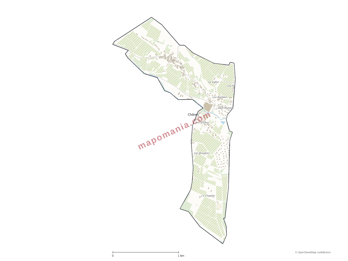Carte de Chânes à personnaliser