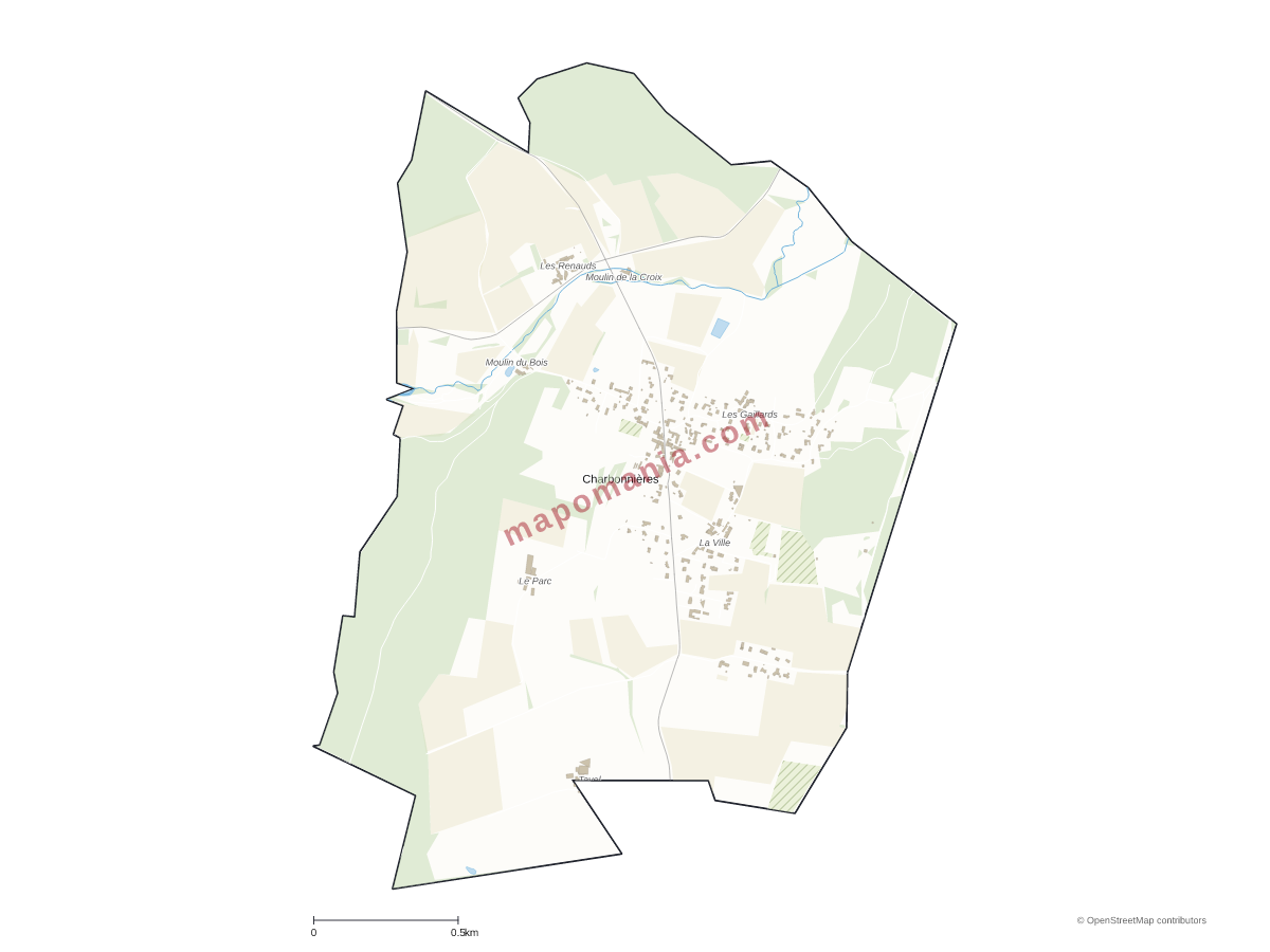 Carte de Charbonnières à personnaliser