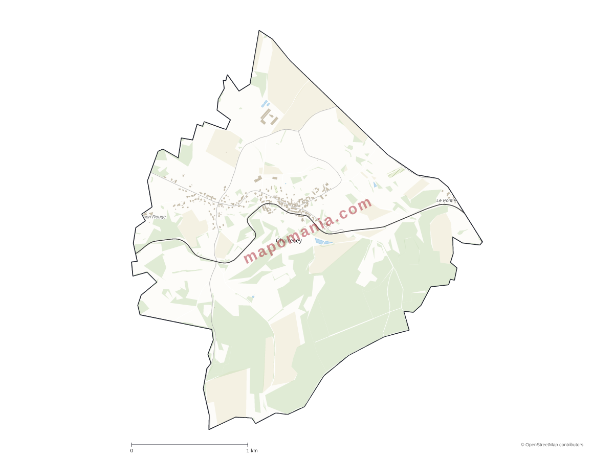 Carte de Charrecey à personnaliser