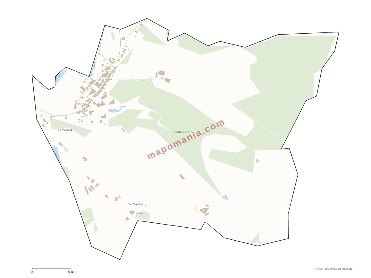 Carte de Châteauneuf à personnaliser