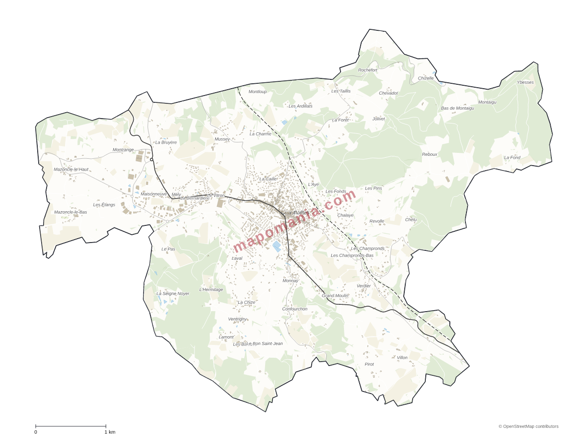 Carte de Chauffailles à personnaliser