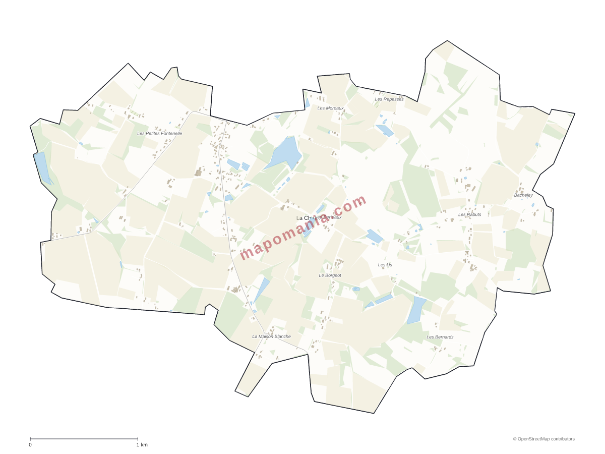 Carte de La Chaux à personnaliser