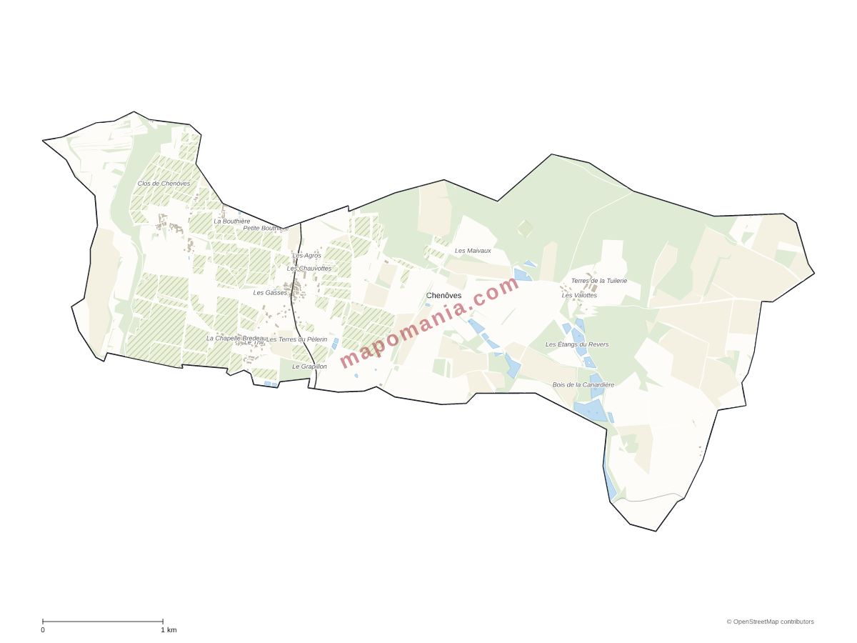 Carte de Chenôves à personnaliser