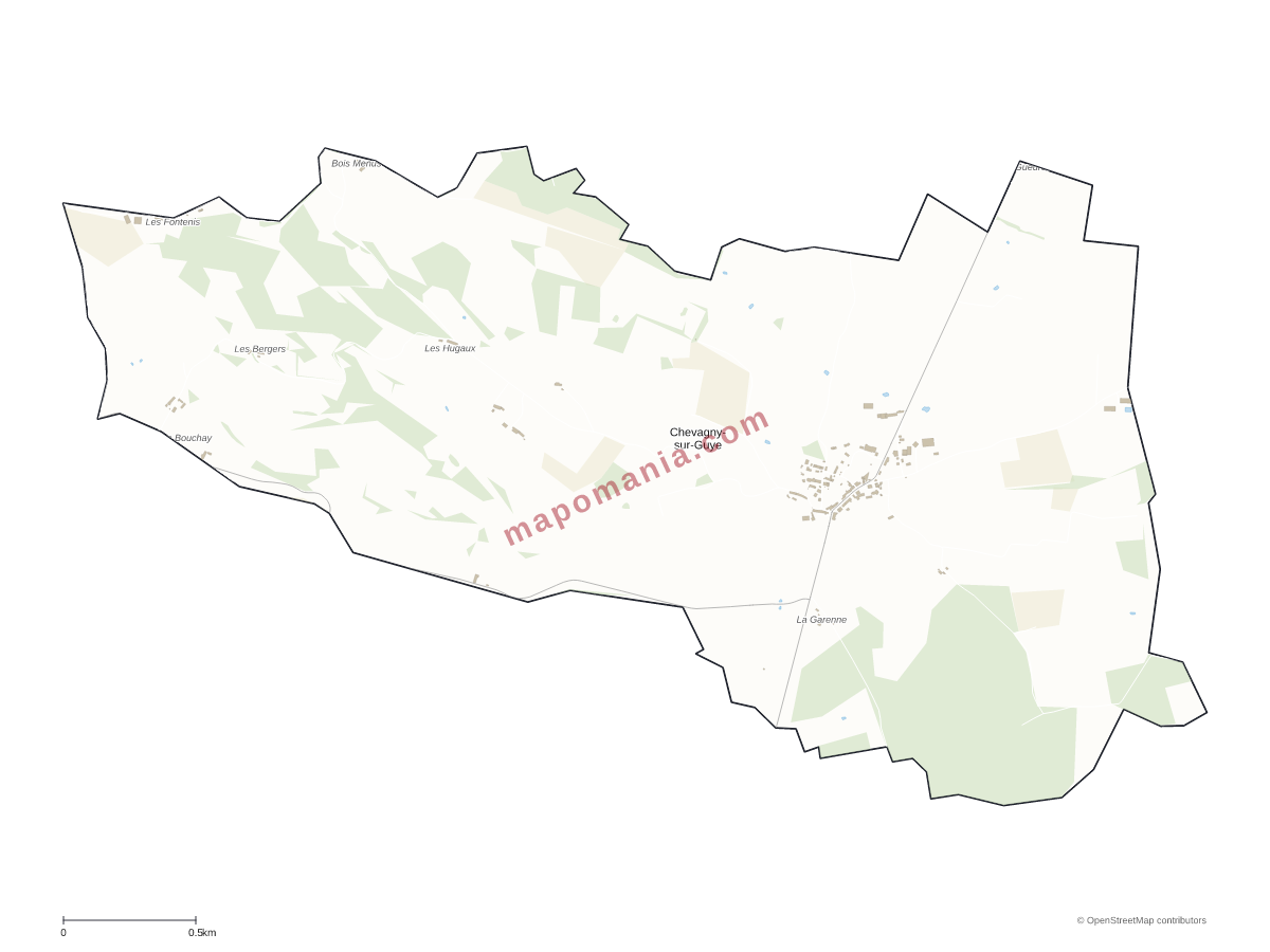 Carte de Chevagny-sur-Guye à personnaliser