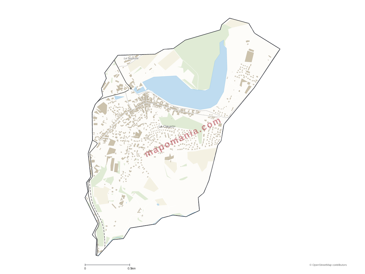 Carte de La Clayette à personnaliser