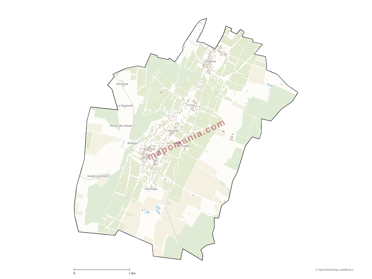 Carte de Clessé à personnaliser