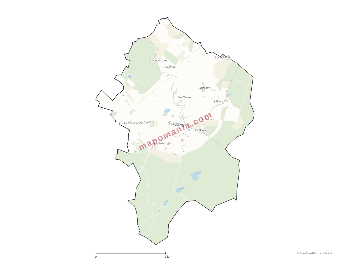 Carte de Clessy à personnaliser