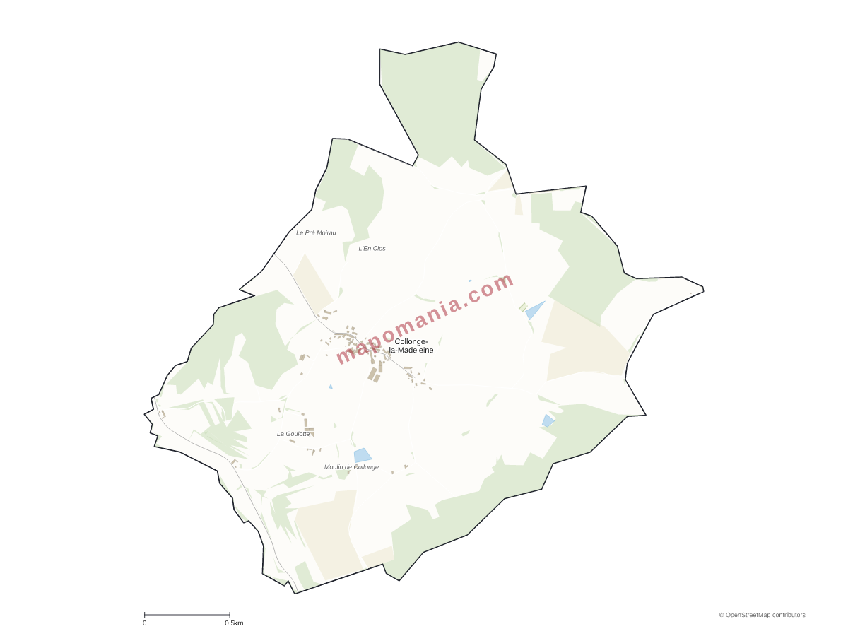 Carte de Collonge-la-Madeleine à personnaliser