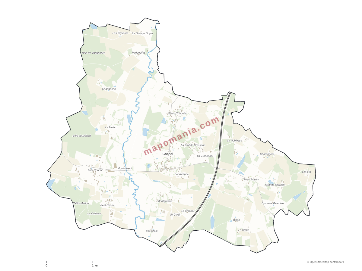 Carte de Condal à personnaliser