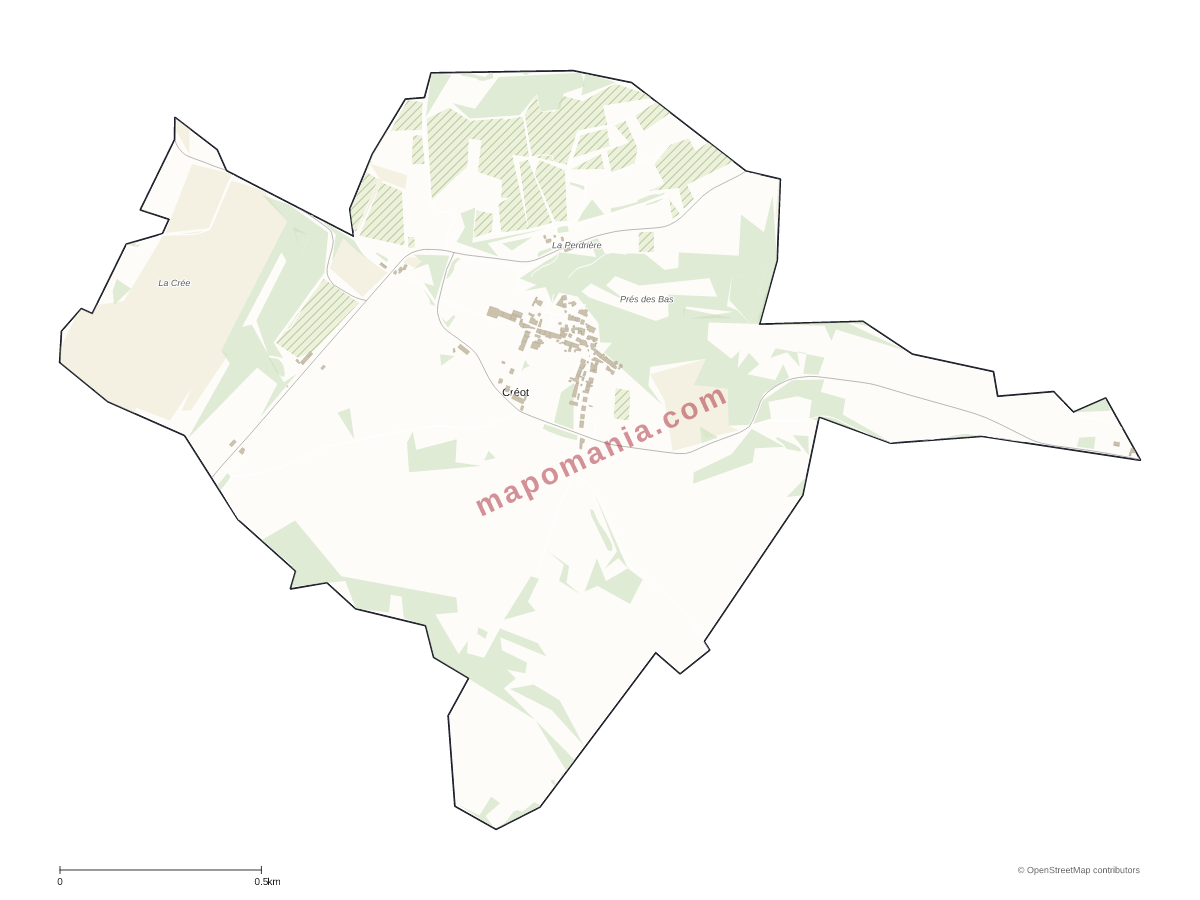 Carte de Créot à personnaliser