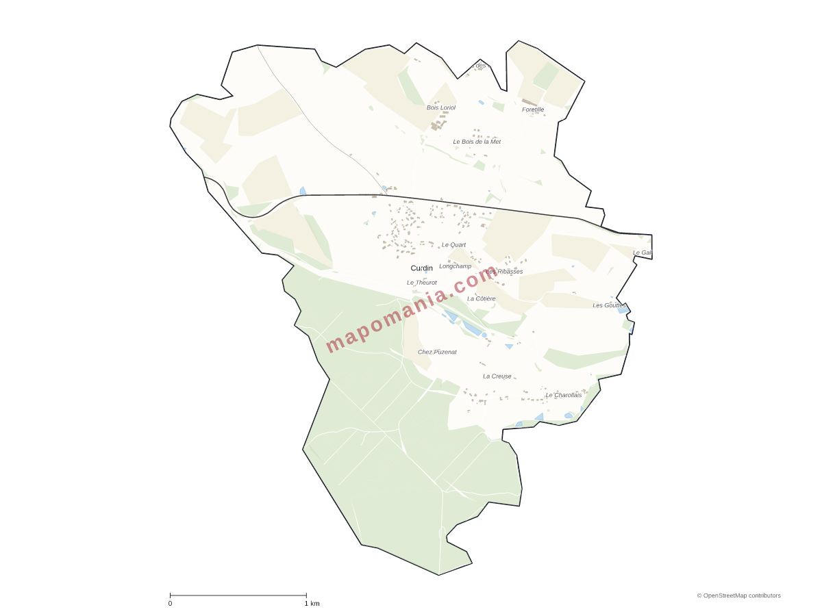 Carte de Curdin à personnaliser