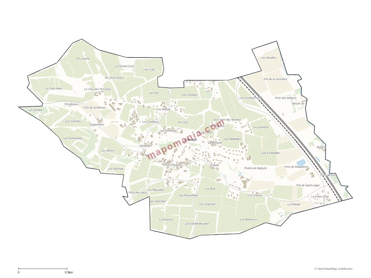 Carte de Davayé à personnaliser
