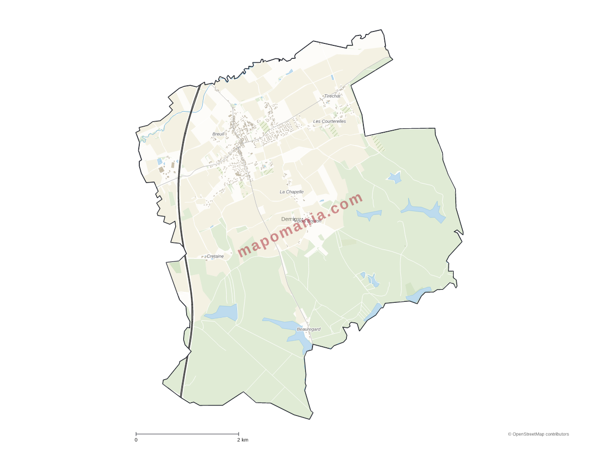 Carte de Demigny à personnaliser