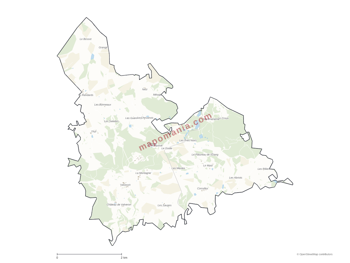 Carte de Dettey à personnaliser