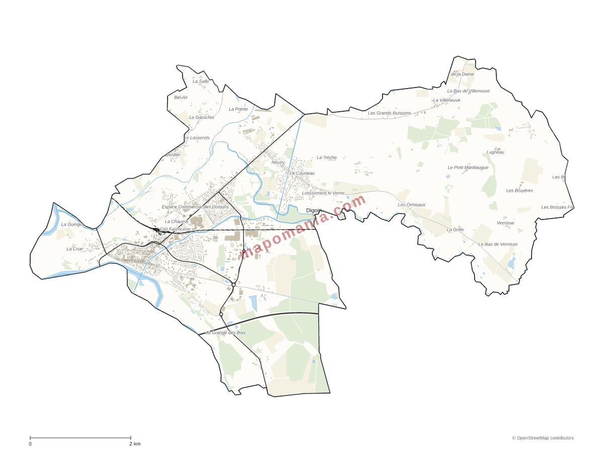 Carte de Digoin à personnaliser