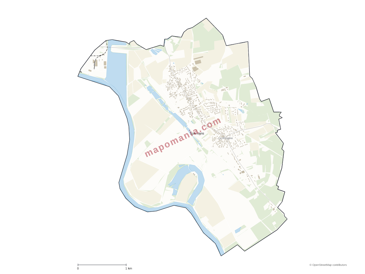 Carte de Épervans à personnaliser