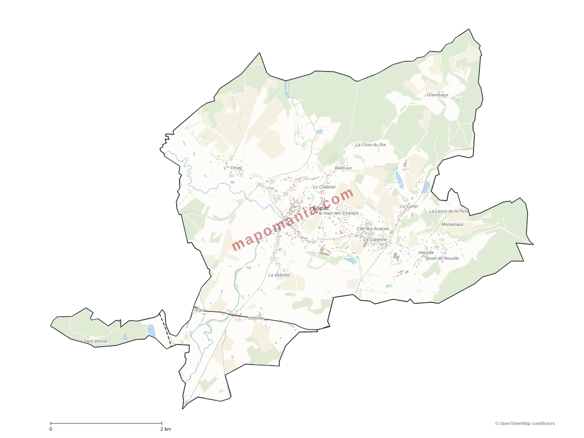 Carte de Épinac à personnaliser