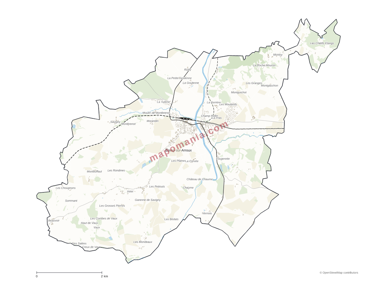 Carte de Étang-sur-Arroux à personnaliser