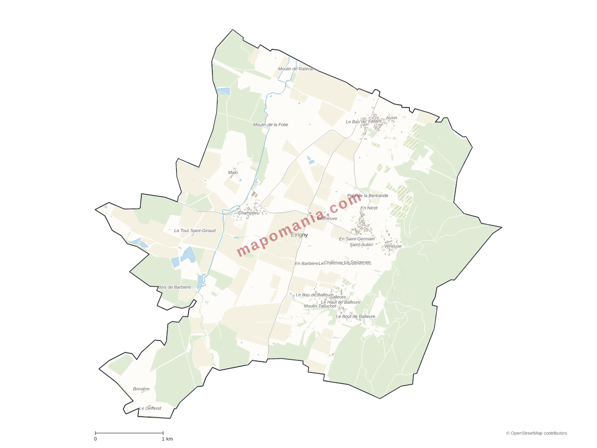 Carte de Étrigny à personnaliser