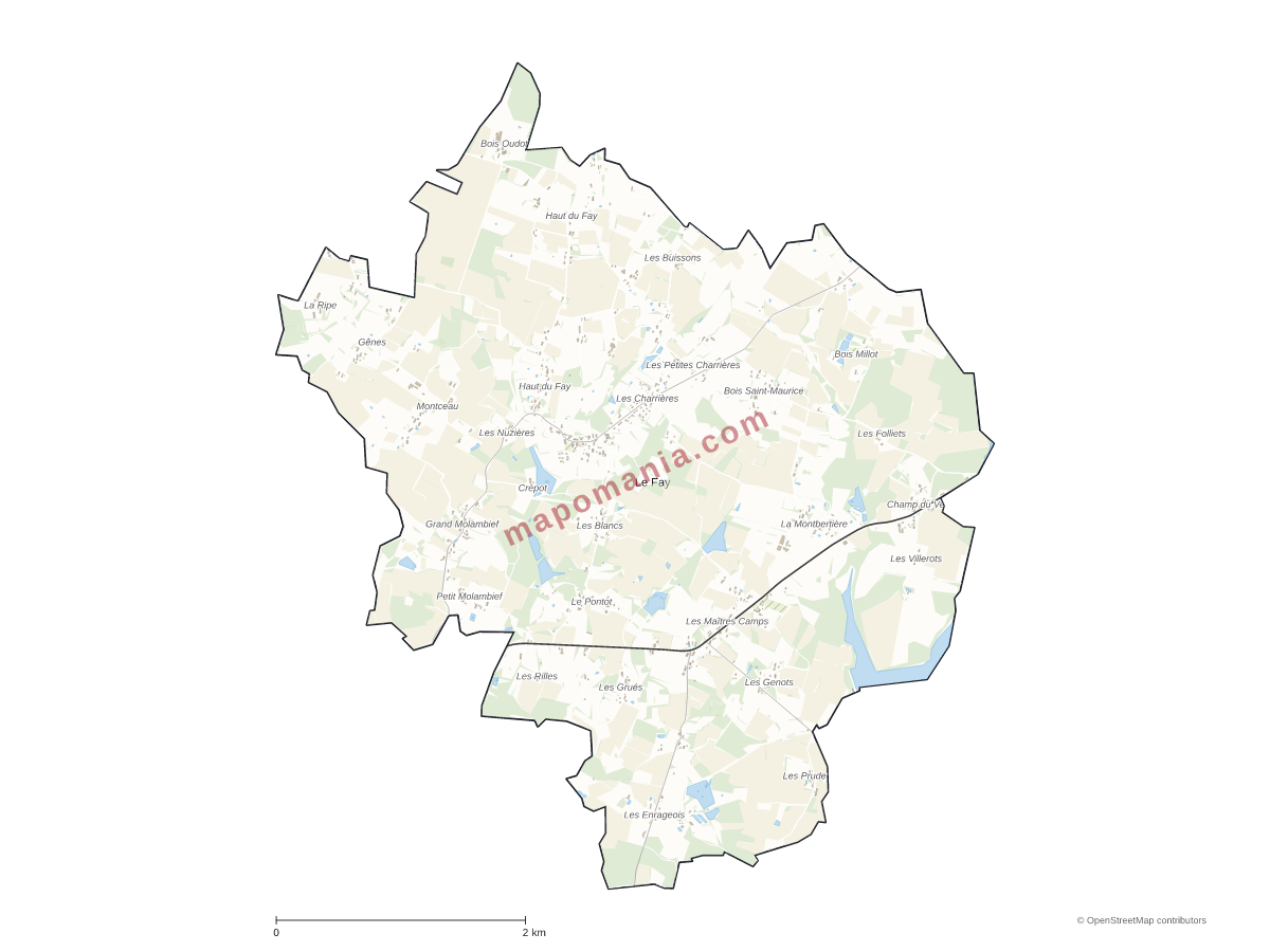 Carte de Le Fay à personnaliser