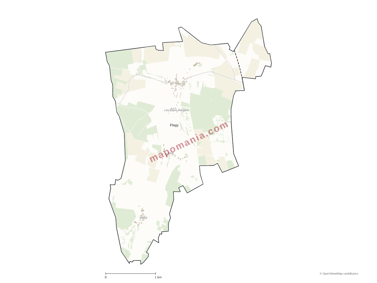 Carte de Flagy à personnaliser
