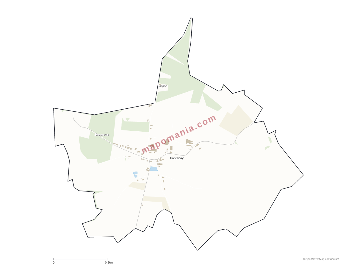 Carte de Fontenay à personnaliser