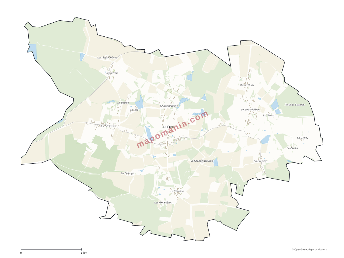 Carte de La Frette à personnaliser