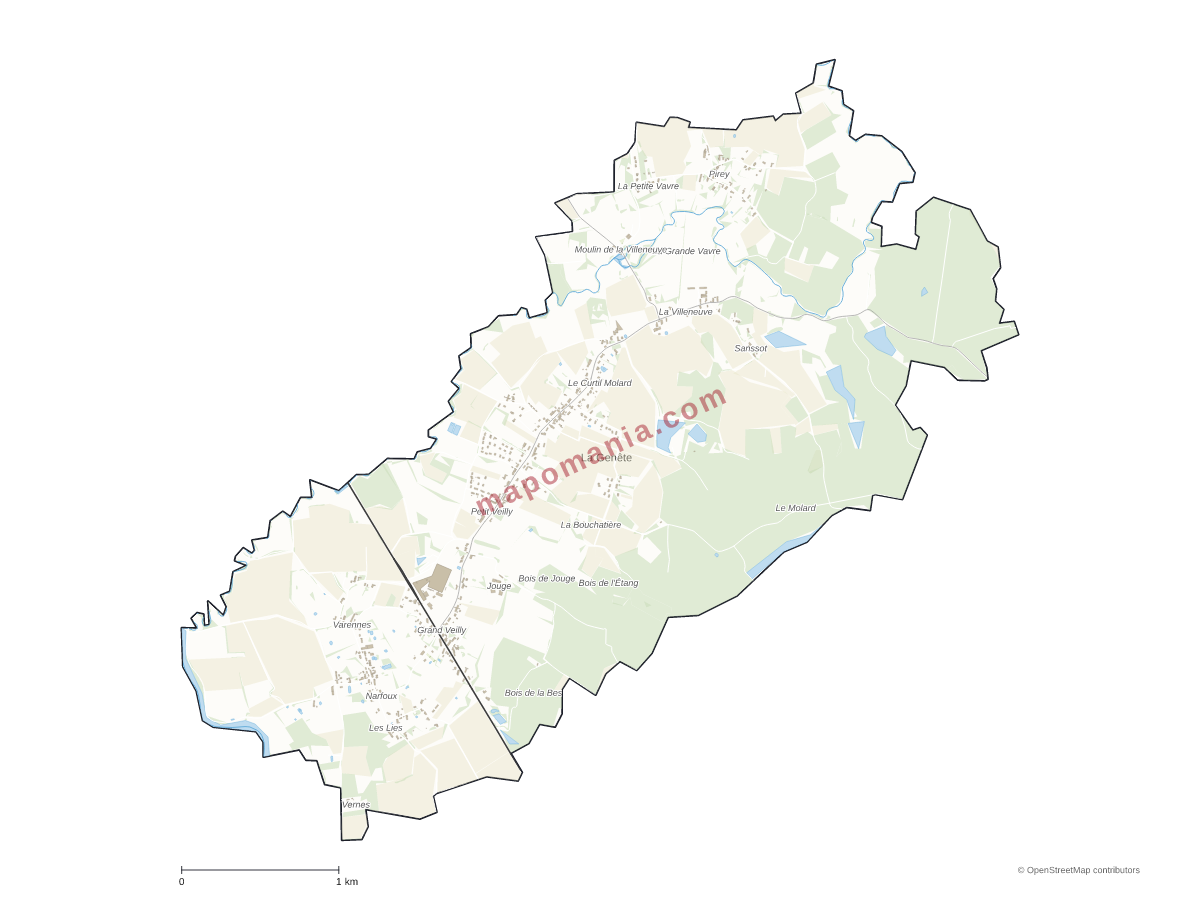 Carte de La Genête à personnaliser