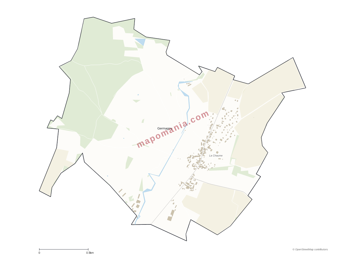 Carte de Germagny à personnaliser