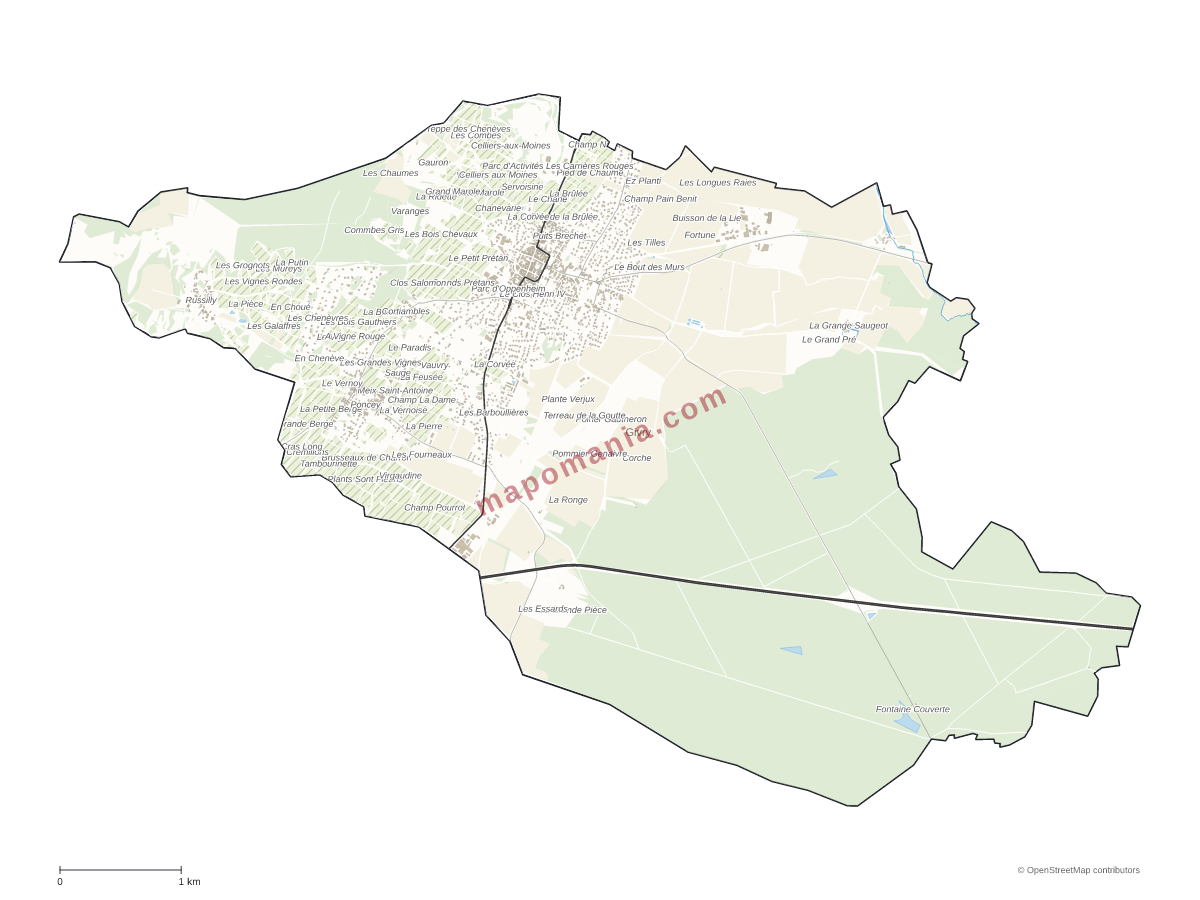 Carte de Givry à personnaliser