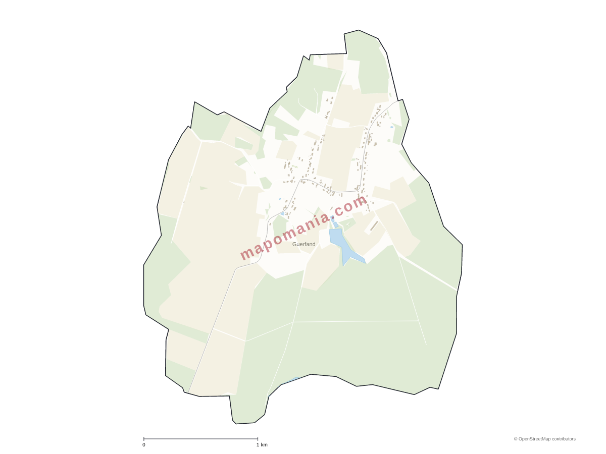 Carte de Guerfand à personnaliser