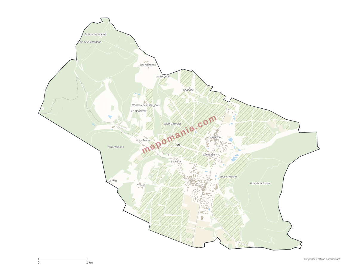 Carte de Igé à personnaliser