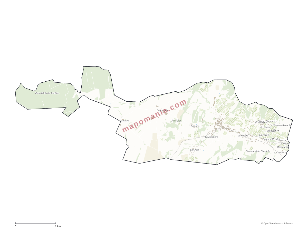 Carte de Jambles à personnaliser