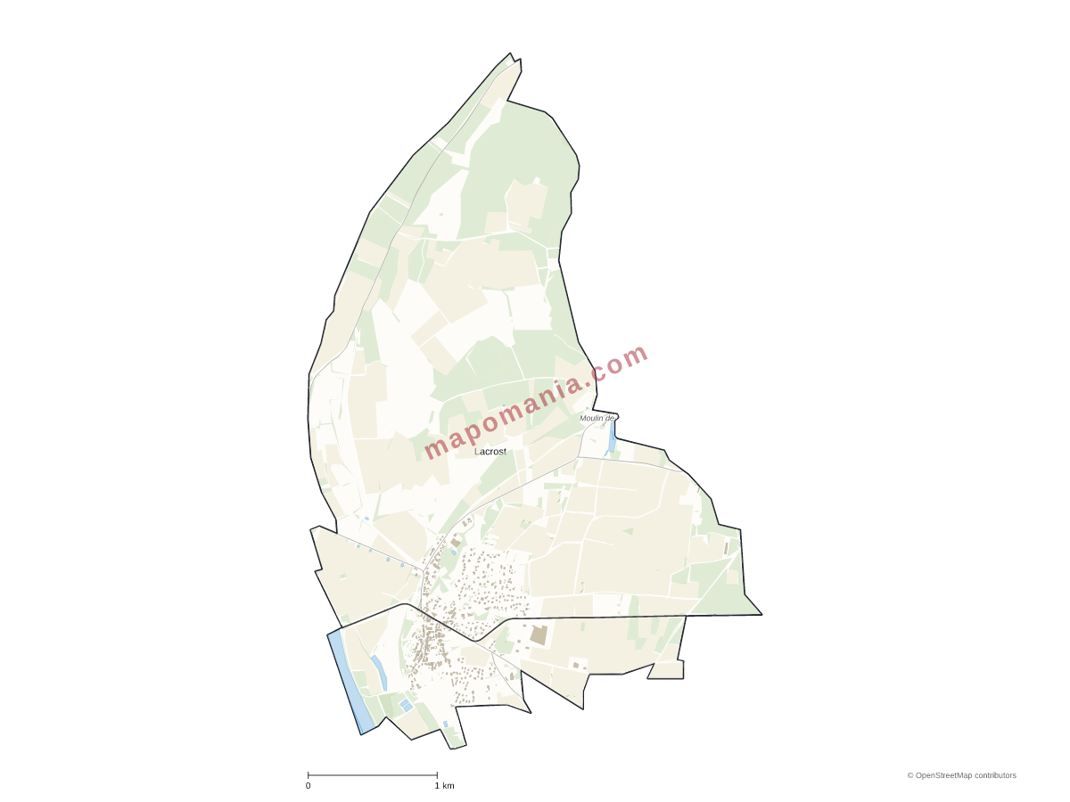 Carte de Lacrost à personnaliser