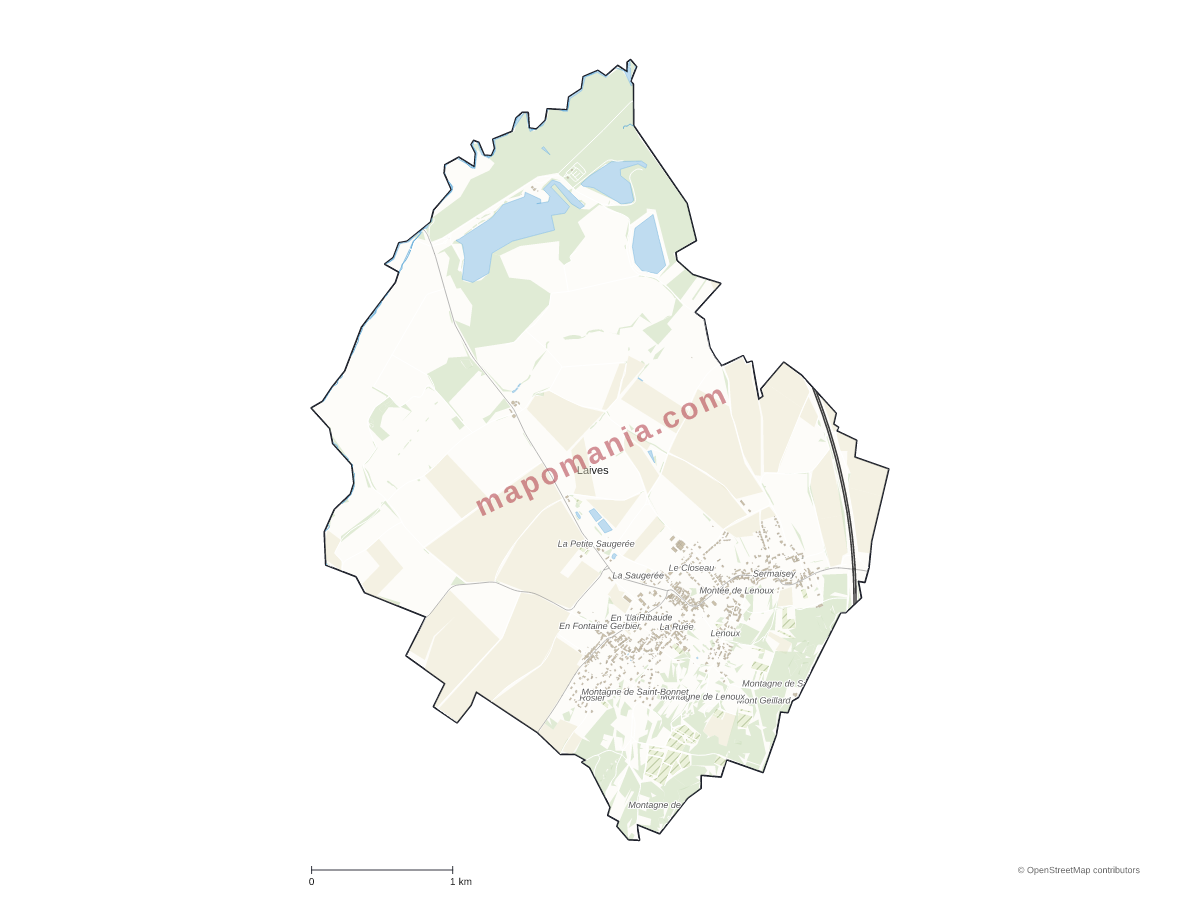Carte de Laives à personnaliser