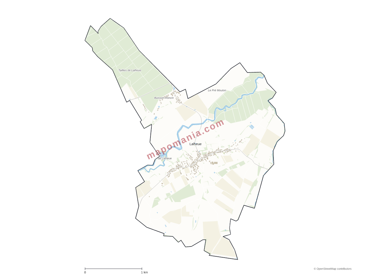 Carte de Lalheue à personnaliser