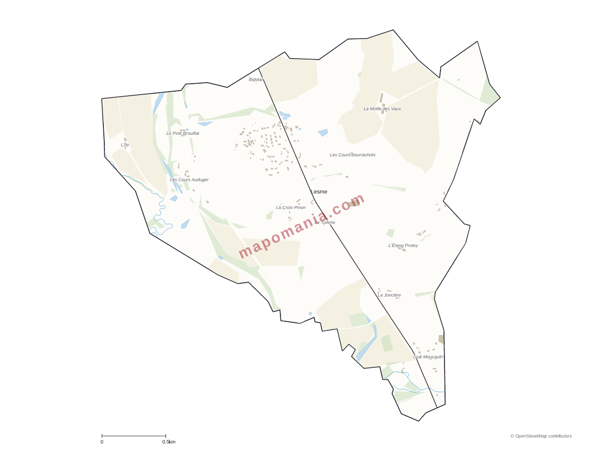Carte de Lesme à personnaliser