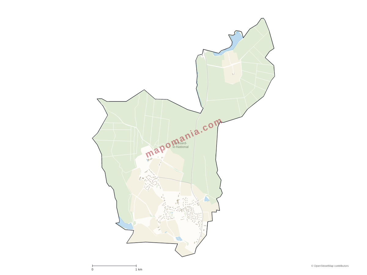 Carte de Lessard-le-National à personnaliser