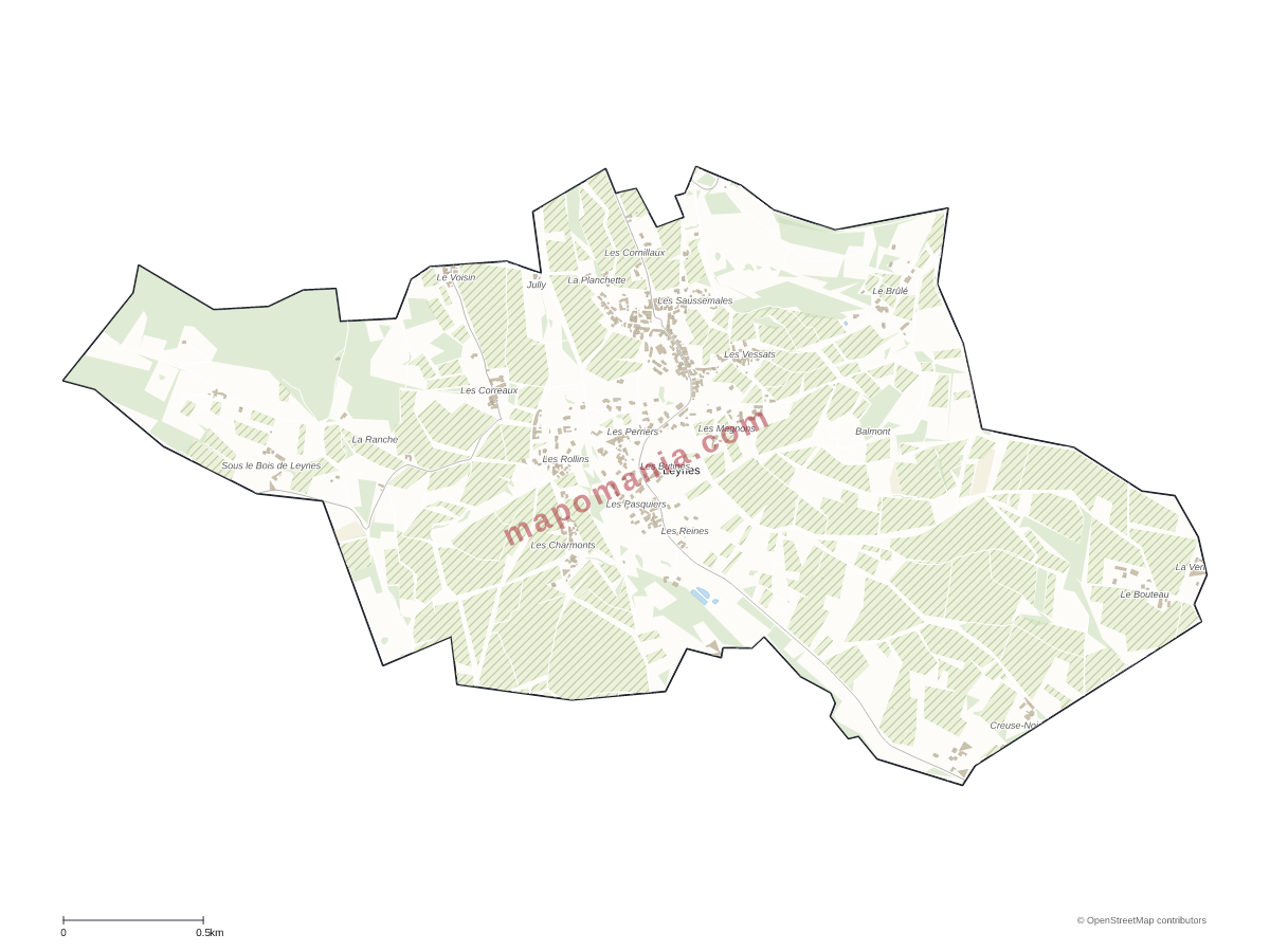 Carte de Leynes à personnaliser