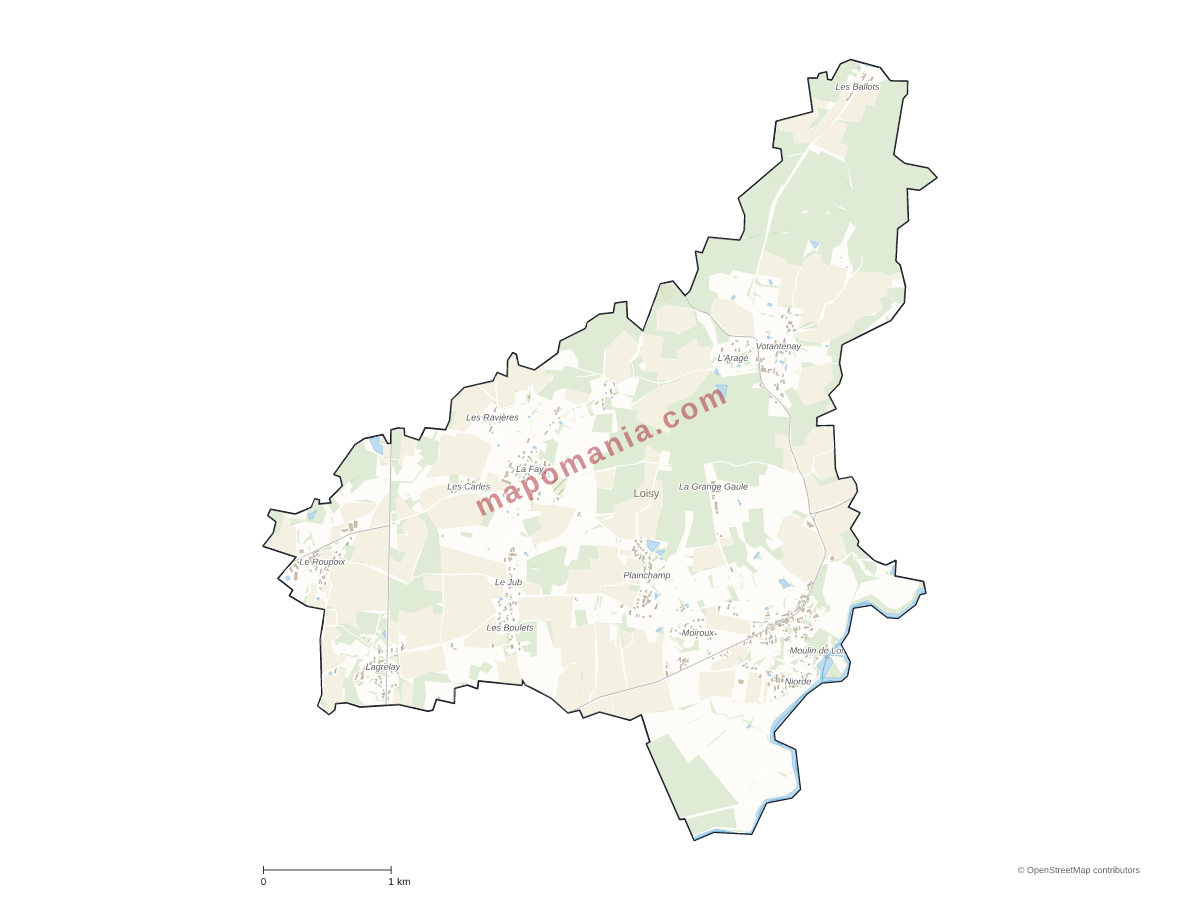 Carte de Loisy à personnaliser