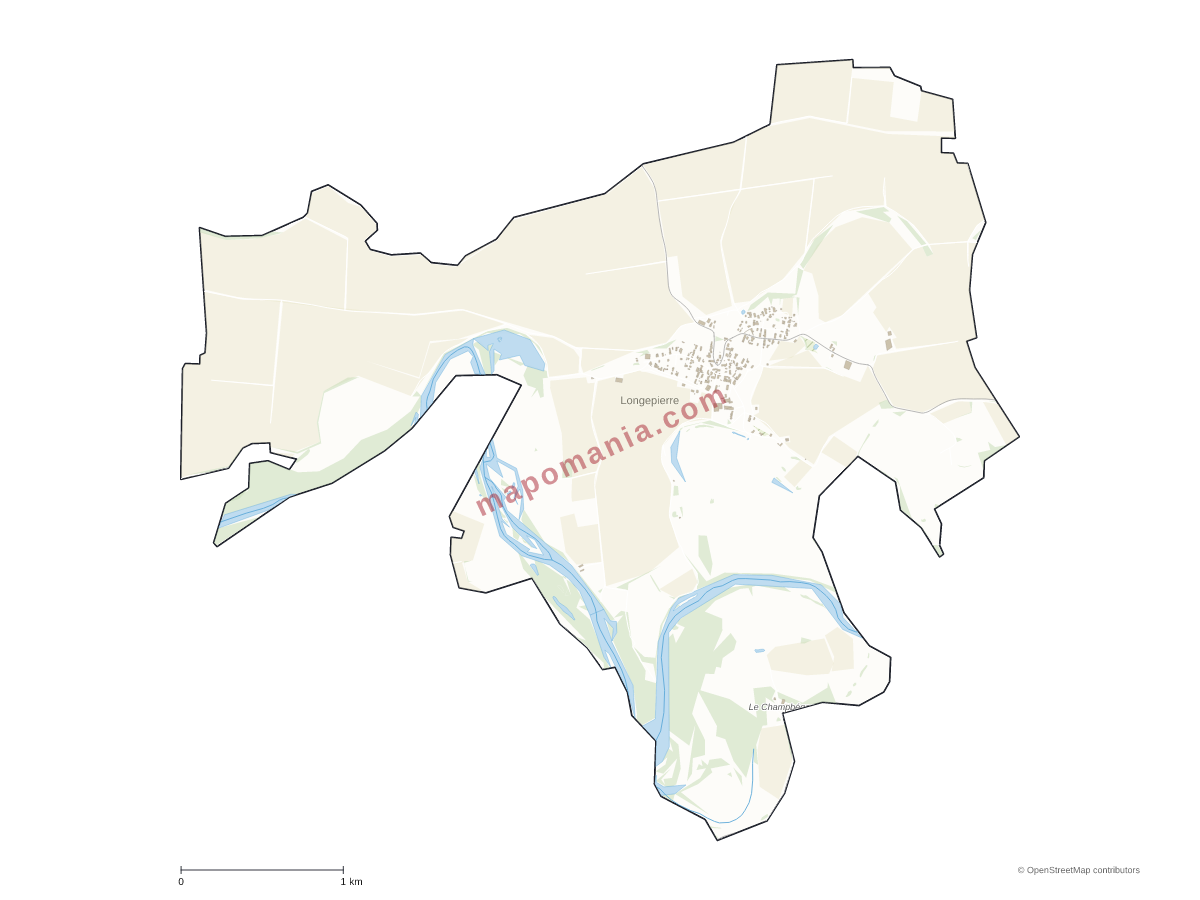 Carte de Longepierre à personnaliser