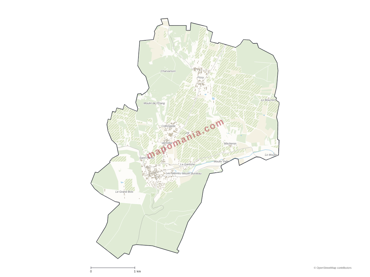 Carte de Lugny à personnaliser