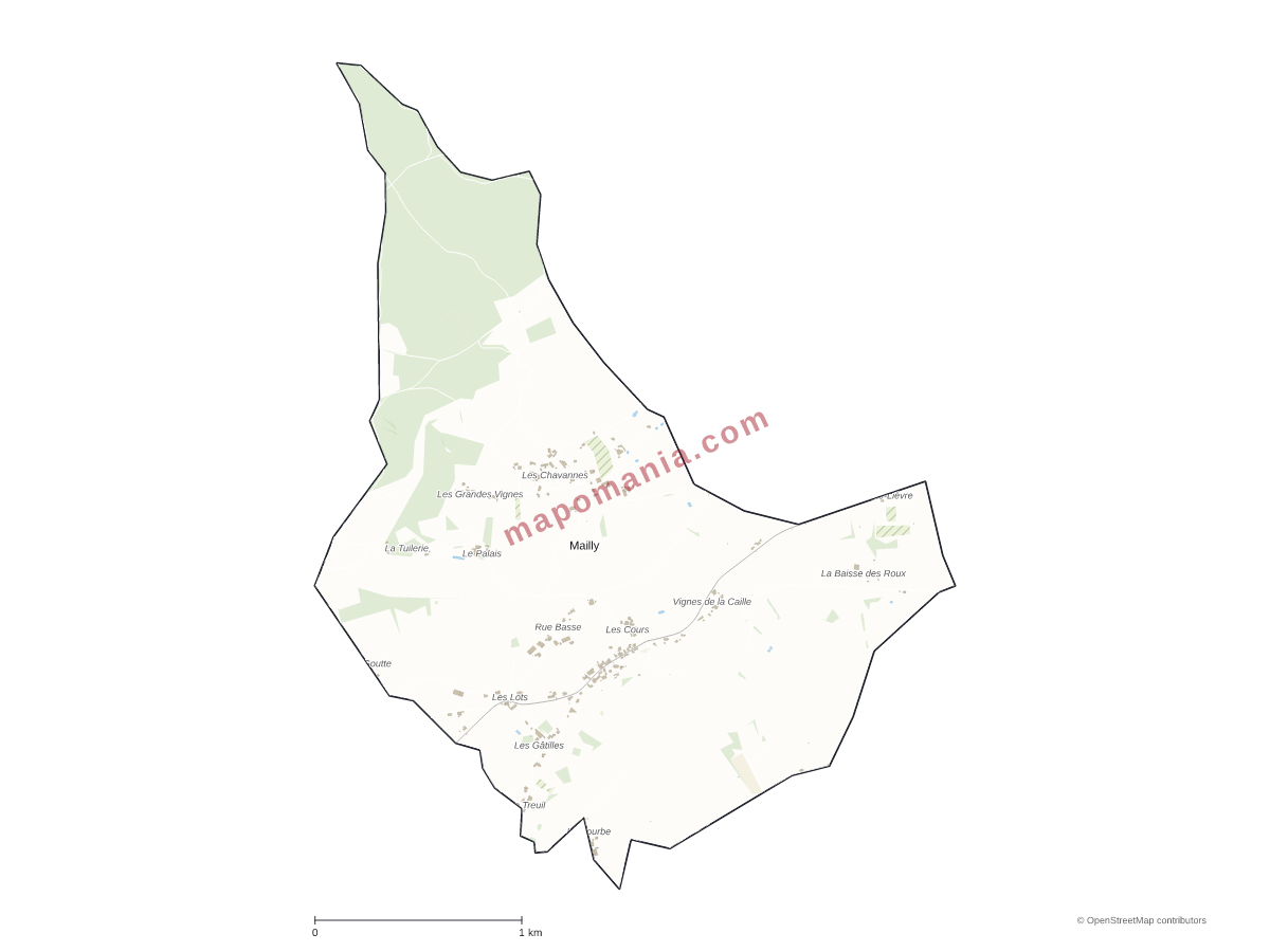 Carte de Mailly à personnaliser